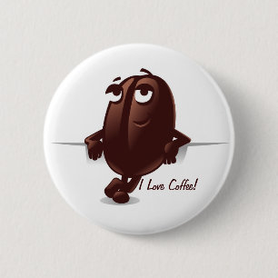 Chapa Redonda De 5 Cm Coffee Button
