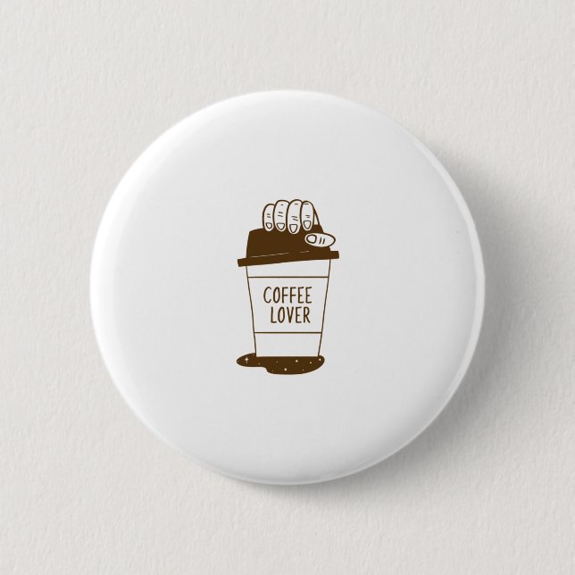 Chapa Redonda De 5 Cm Coffee Lover (Anverso)
