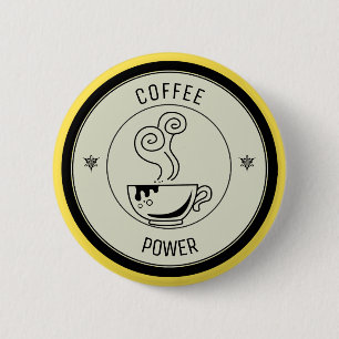 Chapa Redonda De 5 Cm Coffee Power