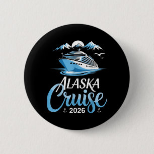 Chapa Redonda De 5 Cm Coincidencia Familia Amigos y Grupo Alaska Alasca