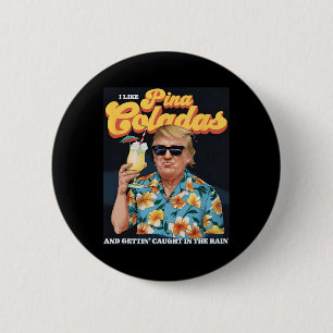 Chapa Redonda De 5 Cm Coladas Donald Trump vacaciones de verano en Hawái