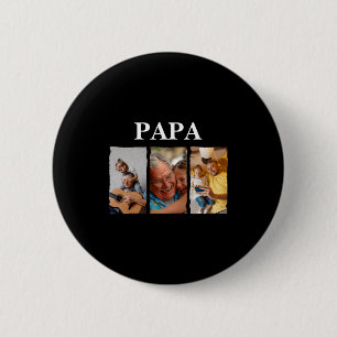 Chapa Redonda De 5 Cm Colaje de Fotos Regalo Papa D