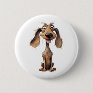 Chapa Redonda De 5 Cm Colección de arte de raza de perro de dibujos anim