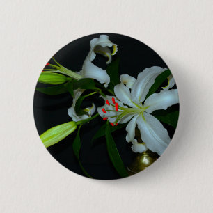 Chapa Redonda De 5 Cm Colección de flores y latón de diseño irlandés