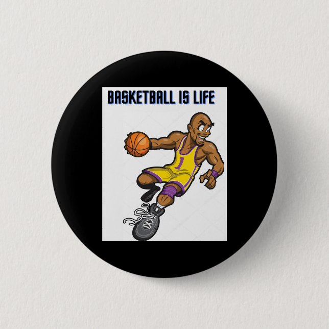 Chapa Redonda De 5 Cm Colecciones de baloncesto (Anverso)