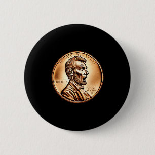 Chapa Redonda De 5 Cm Coleccionista de monedas de penique del presidente