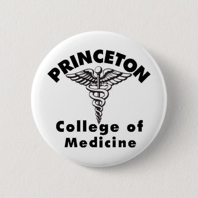 Chapa Redonda De 5 Cm Colegio de Medicina de Princeton (Anverso)