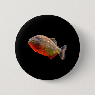 Chapa Redonda De 5 Cm Colegio piraña rojo de espías pirañas