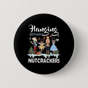 Chapa Redonda De 5 Cm Colgando con mi ballet de Navidades de Nutcrackers