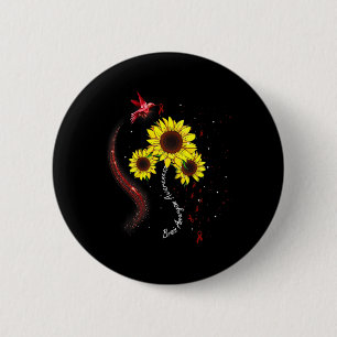 Chapa Redonda De 5 Cm Colibrí Borgoña Girasol Aneurisma Cerebral Concien