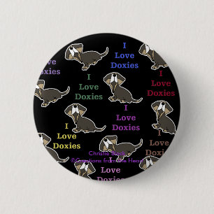 Chapa Redonda De 5 Cm Collage de I Love Doxies