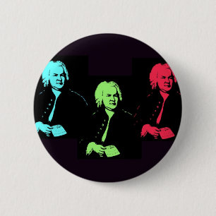 Chapa Redonda De 5 Cm Collage de Johann Sebastian Bach