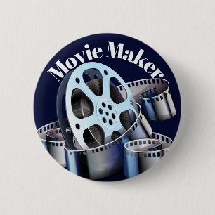 Chapa Redonda De 5 Cm Collar plateado de Movie Maker