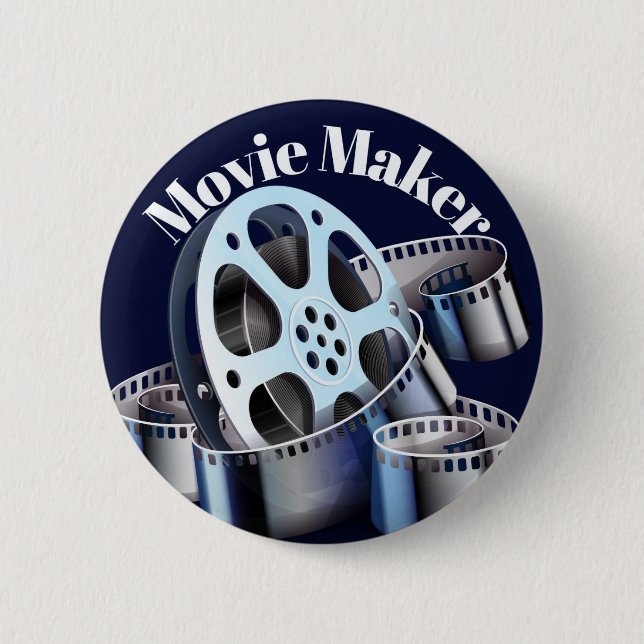 Chapa Redonda De 5 Cm Collar plateado de Movie Maker (Anverso)