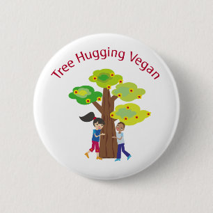 Chapa Redonda De 5 Cm Colocación de árbol vegan swag