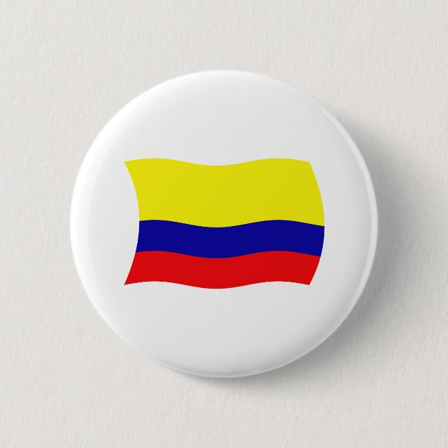 Chapa Redonda De 5 Cm Colombia Flag Button (Anverso)