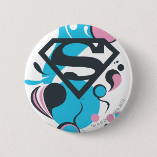 Chapa Redonda De 5 Cm Color Splash Blue