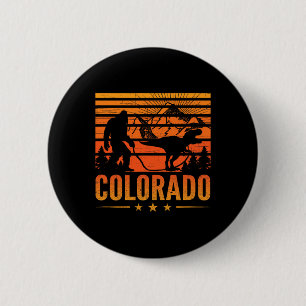 Chapa Redonda De 5 Cm Colorado Bigfoot Montaña Dinosaurio Bigfoot Campam