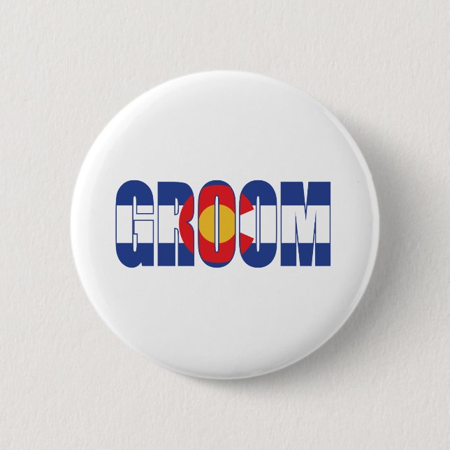Chapa Redonda De 5 Cm Colorado-Groom (Anverso)