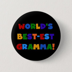 Chapa Redonda De 5 Cm Colores brillantes del Mejor-est Gramma del mundo