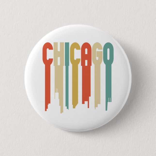 Chapa Redonda De 5 Cm Colores City - Chicago (Anverso)
