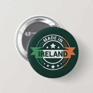 Chapa Redonda De 5 Cm Colores de bandera irlandesa hechos en Irlanda St.