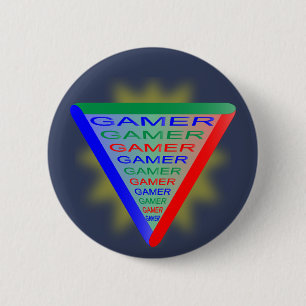 Chapa Redonda De 5 Cm Colores del sistema de juegos para jugadores 3 RGB