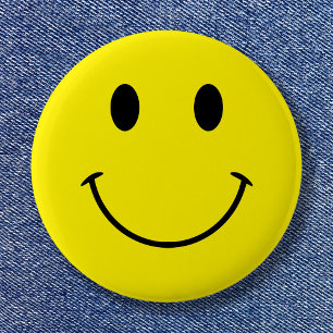Chapa Redonda De 5 Cm Colores Personalizados Sonrisa Retro Adorable