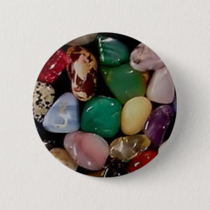 Chapa Redonda De 5 Cm Coloridas piedras de gema