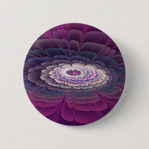 Chapa Redonda De 5 Cm Colorido Floral Abstracto Arte Fractal Rosa Impact