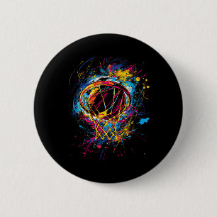 Chapa Redonda De 5 Cm Colorido Sketll Tie Dye Color 