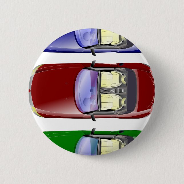 Chapa Redonda De 5 Cm Colourful cars (Anverso)