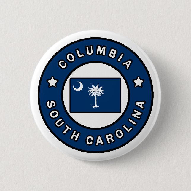 Chapa Redonda De 5 Cm Columbia South Carolina (Anverso)