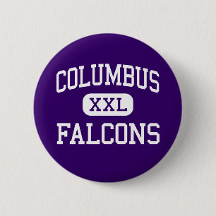 Chapa Redonda De 5 Cm Columbus - Falcons - alta - Columbus Mississippi