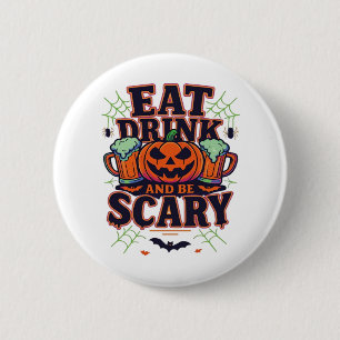 Chapa Redonda De 5 Cm Coma Bebida Y Da Miedo El Diseño De Halloween Crea