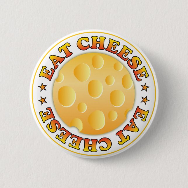 Chapa Redonda De 5 Cm Coma el queso (Anverso)