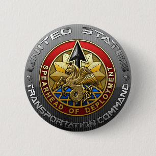 Chapa Redonda De 5 Cm Comando de Transporte de Estados Unidos