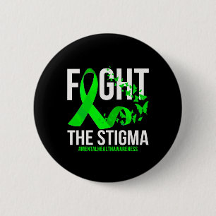 Chapa Redonda De 5 Cm Combatir el Estigma Conciencia sobre Salud Mental
