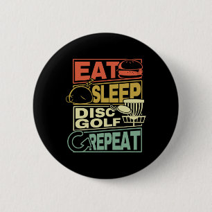 Chapa Redonda De 5 Cm Come Disc Golf Repite Camiseta I Divertido Discgol