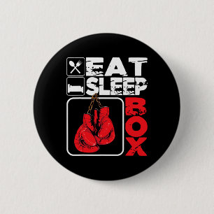 Chapa Redonda De 5 Cm Come Dormir Caja - Boxeo Amante Gimnasio Boxeador