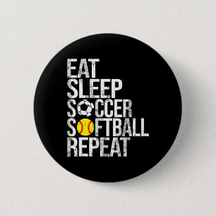 Chapa Redonda De 5 Cm Come Dormir Fútbol Suave Repetir Divertido Ll