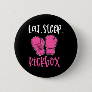 Chapa Redonda De 5 Cm Come Dormir Kickbox Frase Rosa Cita Kickboxing Fig