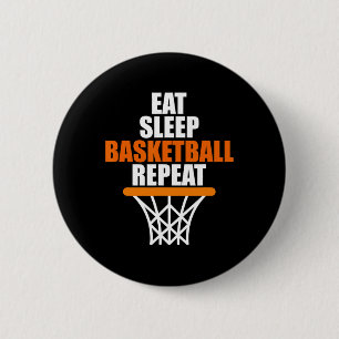 Chapa Redonda De 5 Cm Come. Duerme. Bysketbyll. Repite. Para el ventilad