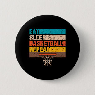 Chapa Redonda De 5 Cm Come. Duerme. Pelota de baloncesto. Repite. Jóvene