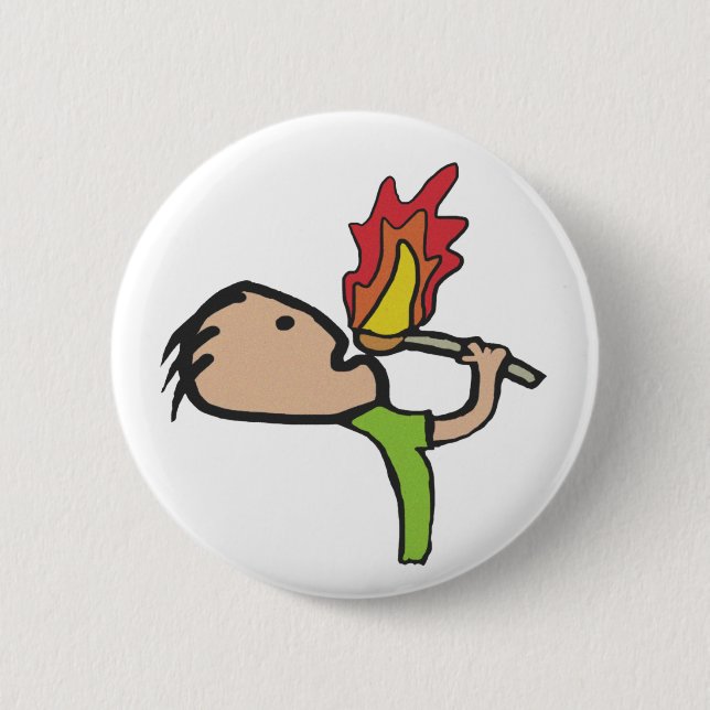 Chapa Redonda De 5 Cm Comedor de incendios (Anverso)