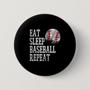 Chapa Redonda De 5 Cm Comer Dormir Béisbol Repetir Entrenador Equipo Jug