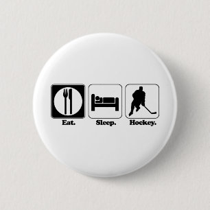 Chapa Redonda De 5 Cm comer dormir hockey