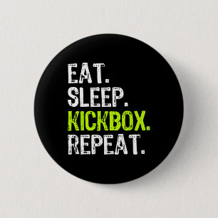 Chapa Redonda De 5 Cm Comer Dormir Kickbox Repetir Kickboxing Kick Boxin
