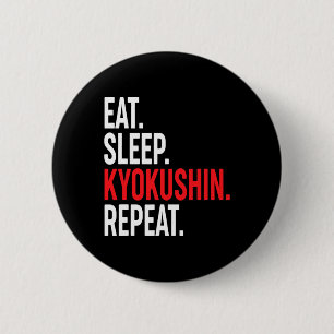 Chapa Redonda De 5 Cm Comer Dormir Kyokushin Repetir Karate Japonés Kung