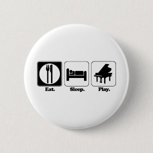 Chapa Redonda De 5 Cm comer dormir tocar piano